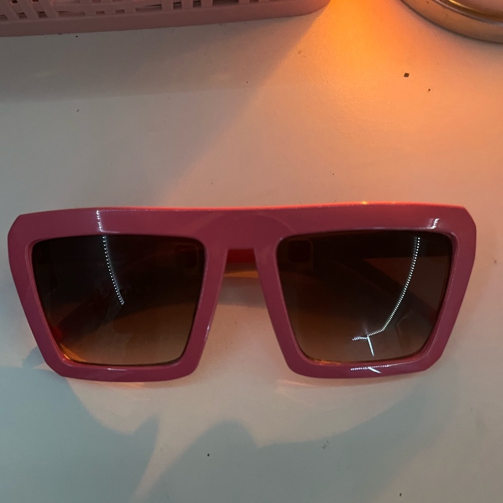 pink sunglasses.
